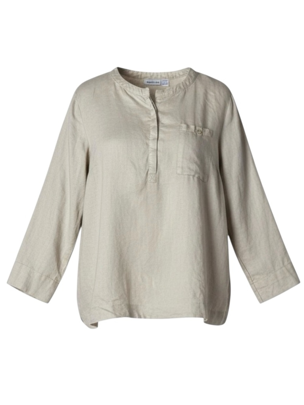 TOTO n KO 100% Linen Henley Tunic size 2X